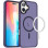 Чехол Metal Buttons with MagSafe Colorful для Apple iPhone 16 Plus (6.7) - Темно-фиолетовый / Dark Purple