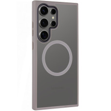 TPU+PC чохол Metal Buttons with MagSafe Colorful для Samsung Galaxy S25 Ultra - Сірий / Grey