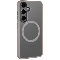 TPU+PC чохол Metal Buttons with MagSafe Colorful для Samsung Galaxy S25 - Сірий / Grey
