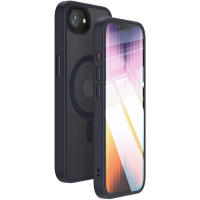 TPU+PC чохол Metal Buttons with MagSafe Colorful для Apple iPhone 16e (6.1) - Синій / Navy Blue