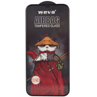 Захисне 2.5D скло Weva AirBag (тех.пак) для Apple iPhone 12 Pro Max (6.7) - Чорний