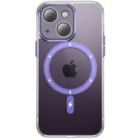 Чехол TPU+PC Colorful with MagSafe для Apple iPhone 13 (6.1) - Purple