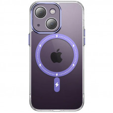 Чехол TPU+PC Colorful with MagSafe для Apple iPhone 13 (6.1) - Purple