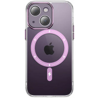 Чехол TPU+PC Colorful with MagSafe для Apple iPhone 14 (6.1) - Pink