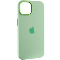 Чехол Silicone Case Metal Buttons (AA) для Apple iPhone 12 Pro Max (6.7) - Зеленый / Pistachio