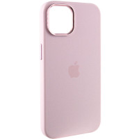 Чехол Silicone Case Metal Buttons (AA) для Apple iPhone 12 Pro Max (6.7) - Розовый / Chalk Pink