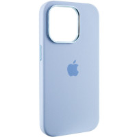 Чехол Silicone Case Metal Buttons (AA) для Apple iPhone 13 Pro Max (6.7) - Голубой / Blue Fog