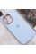 Чехол Silicone Case Metal Buttons (AA) для Apple iPhone 13 Pro Max (6.7) - Голубой / Cloud Blue - фото