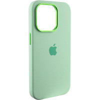 Чехол Silicone Case Metal Buttons (AA) для Apple iPhone 13 Pro Max (6.7) - Зеленый / Pistachio