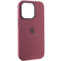 Чохол Silicone Case Metal Buttons (AA) для Apple iPhone 13 Pro (6.1) - Бордовий / Plum