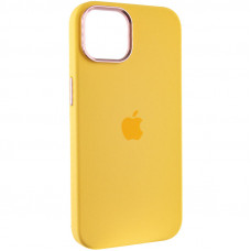 Чохол Silicone Case Metal Buttons (AA) для Apple iPhone 13 (6.1) - Жовтий / Sunglow