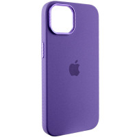 Чехол Silicone Case Metal Buttons (AA) для Apple iPhone 13 (6.1) - Фиолетовый / Iris