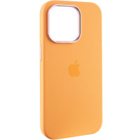 Чехол Silicone Case Metal Buttons (AA) для Apple iPhone 14 Pro (6.1) - Оранжевый / Marigold