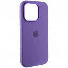 Чехол Silicone Case Metal Buttons (AA) для Apple iPhone 14 Pro Max (6.7) - Фиолетовый / Iris