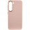 Кожаный чехол Bonbon Leather Metal Style для Samsung Galaxy S22+ - Розовый / Light pink