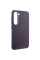 Кожаный чехол Bonbon Leather Metal Style для Samsung Galaxy S22+ - Фиолетовый / Dark Purple