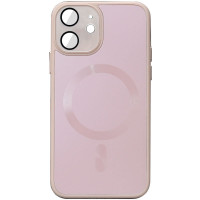 Чехол TPU+Glass Sapphire Midnight with MagSafe для Apple iPhone 12 (6.1) - Розовый / Pink Sand