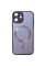 Чехол TPU+Glass Sapphire Midnight with MagSafe для Apple iPhone 12 (6.1) - Фиолетовый / Deep Purple