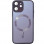 Чехол TPU+Glass Sapphire Midnight with MagSafe для Apple iPhone 12 (6.1) - Фиолетовый / Deep Purple