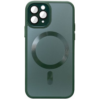 Чохол TPU+Glass Sapphire Midnight with MagSafe для Apple iPhone 12 Pro (6.1) - Зелений / Forest green