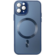 Чохол TPU+Glass Sapphire Midnight with MagSafe для Apple iPhone 12 Pro (6.1) - Синій / Deep navy