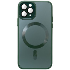 Чехол TPU+Glass Sapphire Midnight with MagSafe для Apple iPhone 13 Pro Max (6.7) - Зеленый / Forest green