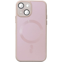 Чехол TPU+Glass Sapphire Midnight with MagSafe для Apple iPhone 14 (6.1) - Розовый / Pink Sand