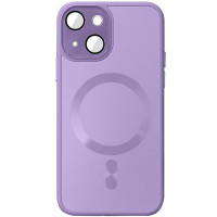 Чехол TPU+Glass Sapphire Midnight with MagSafe для Apple iPhone 14 (6.1) - Сиреневый / Lilac