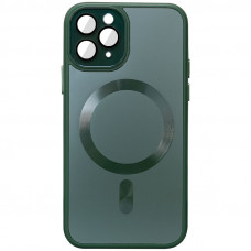 Чехол TPU+Glass Sapphire Midnight with MagSafe для Apple iPhone 15 Pro Max (6.7) - Зеленый / Forest green