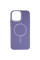 Шкіряний чохол Bonbon Leather Metal Style with MagSafe для Apple iPhone 11 (6.1) - Сірий / Lavender