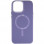 Шкіряний чохол Bonbon Leather Metal Style with MagSafe для Apple iPhone 11 (6.1) - Сірий / Lavender