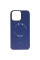 Кожаный чехол Bonbon Leather Metal Style with MagSafe для Apple iPhone 11 (6.1) - Синий / Navy blue