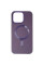 Кожаный чехол Bonbon Leather Metal Style with MagSafe для Apple iPhone 11 (6.1) - Фиолетовый / Dark Purple