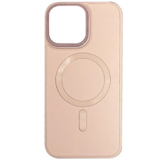 Шкіряний чохол Bonbon Leather Metal Style with MagSafe для Apple iPhone 11 Pro Max (6.5) - Рожевий / Light pink