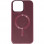 Шкіряний чохол Bonbon Leather Metal Style with MagSafe для Apple iPhone 12 Pro / 12 (6.1) - Бордовий / Plum