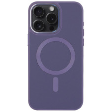 Шкіряний чохол Bonbon Leather Metal Style with MagSafe для Apple iPhone 13 Pro (6.1) - Сірий / Lavender