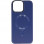 Кожаный чехол Bonbon Leather Metal Style with MagSafe для Apple iPhone 13 (6.1) - Синий / Navy blue