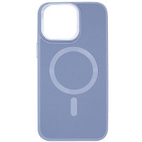 Шкіряний чохол Bonbon Leather Metal Style with MagSafe для Apple iPhone 14 Pro (6.1) - Блакитний / Mist blue