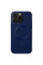 Шкіряний чохол Bonbon Leather Metal Style with MagSafe для Apple iPhone 14 Pro (6.1) - Синій / Navy blue - фото