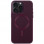 Шкіряний чохол Bonbon Leather Metal Style with MagSafe для Apple iPhone 14 Pro Max (6.7) - Бордовий / Plum