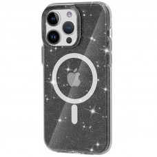 Чохол TPU Galaxy Sparkle (MagFit) для Apple iPhone 12 Pro / 12 (6.1) - Black+Glitter