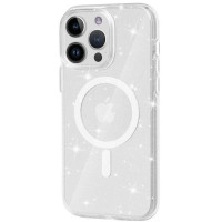 Чехол TPU Galaxy Sparkle (MagFit) для Apple iPhone 12 Pro Max (6.7) - Clear+Glitter