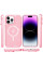 Чехол TPU Galaxy Sparkle (MagFit) для Apple iPhone 14 Pro (6.1) - Pink+Glitter - фото