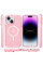 Чехол TPU Galaxy Sparkle (MagFit) для Apple iPhone 15 (6.1) - Pink+Glitter - фото