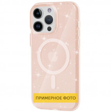 Чохол TPU Galaxy Sparkle (MagFit) для Apple iPhone 16 (6.1) - Gold+Glitter