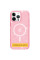 Чохол TPU Galaxy Sparkle (MagFit) для Apple iPhone 16 (6.1) - Pink+Glitter - фото