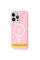 Чохол TPU Galaxy Sparkle (MagFit) для Apple iPhone 16 (6.1) - Pink+Glitter - фото