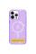 Чохол TPU Galaxy Sparkle (MagFit) для Apple iPhone 16 (6.1) - Purple+Glitter - фото