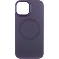 Чехол TPU+Glass Sapphire Midnight Open Camera with MagSafe для Apple iPhone 15 (6.1) - Фиолетовый / Deep Purple