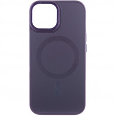 Чехол TPU+Glass Sapphire Midnight Open Camera with MagSafe для Apple iPhone 15 (6.1) - Фиолетовый / Deep Purple